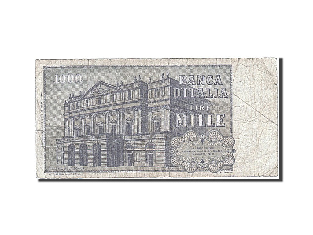 Italy, 1000 Lire, 1977, KM #101e, 1977-01-10, VG(8-10), OC 373907S