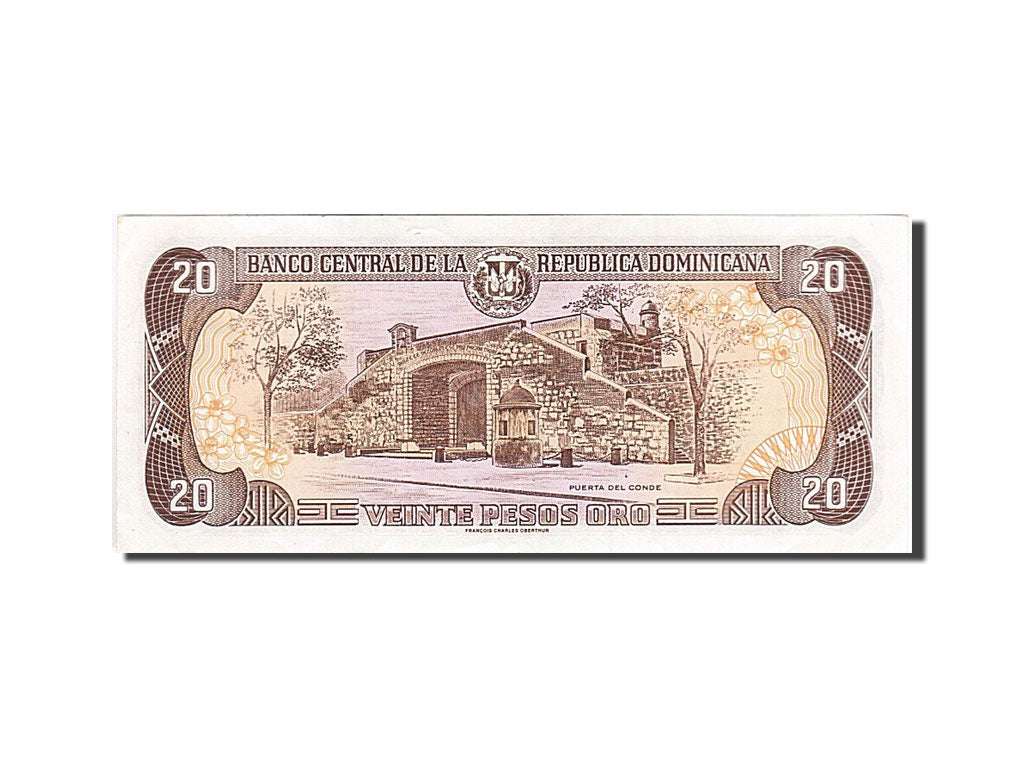 Banknote, Dominican Republic, 20 Pesos Oro, 1998, AU(55-58)