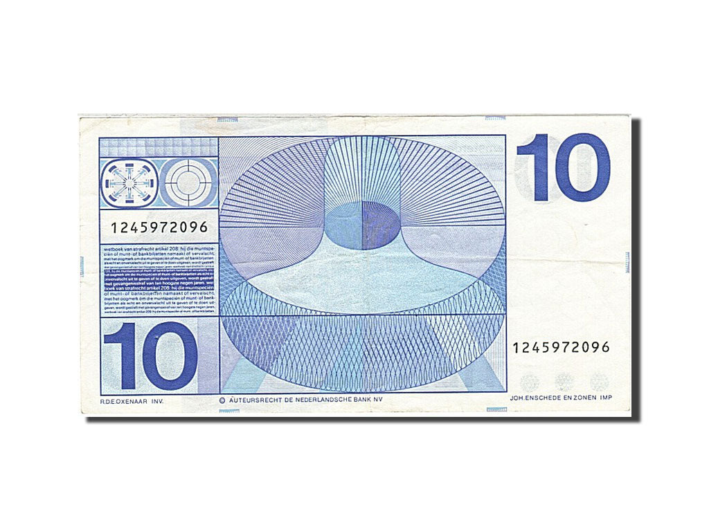 Banknote, Netherlands, 10 Gulden, 1968, 1968-04-25, AU(50-53)