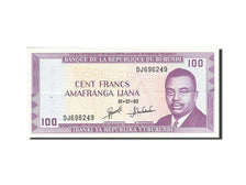 Banknote, Burundi, 100 Francs, 1990, 1990-07-01, AU(50-53)