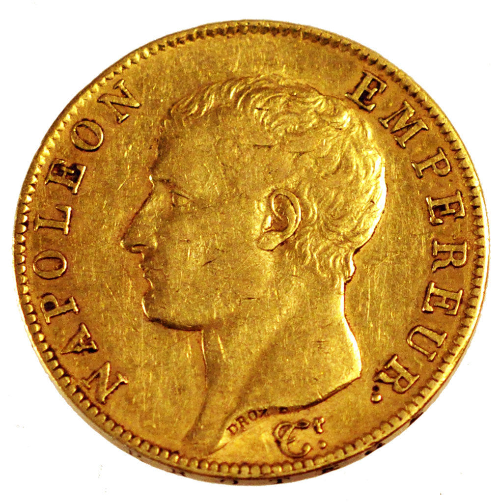 FRANCE, Napoléon I, 40 Francs, 1804, Paris, KM #664.1, AU(50-53), Gold, Gadoury 