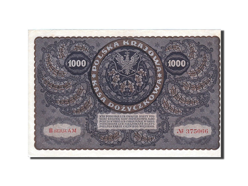 Geldschein, Polen, 1000 Marek, 1919, 1919-08-23, UNZ-