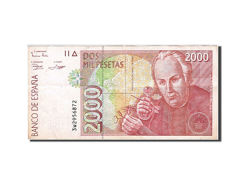 Banknote, Spain, 2000 Pesetas, 1992, 1992-04-24, EF(40-45)