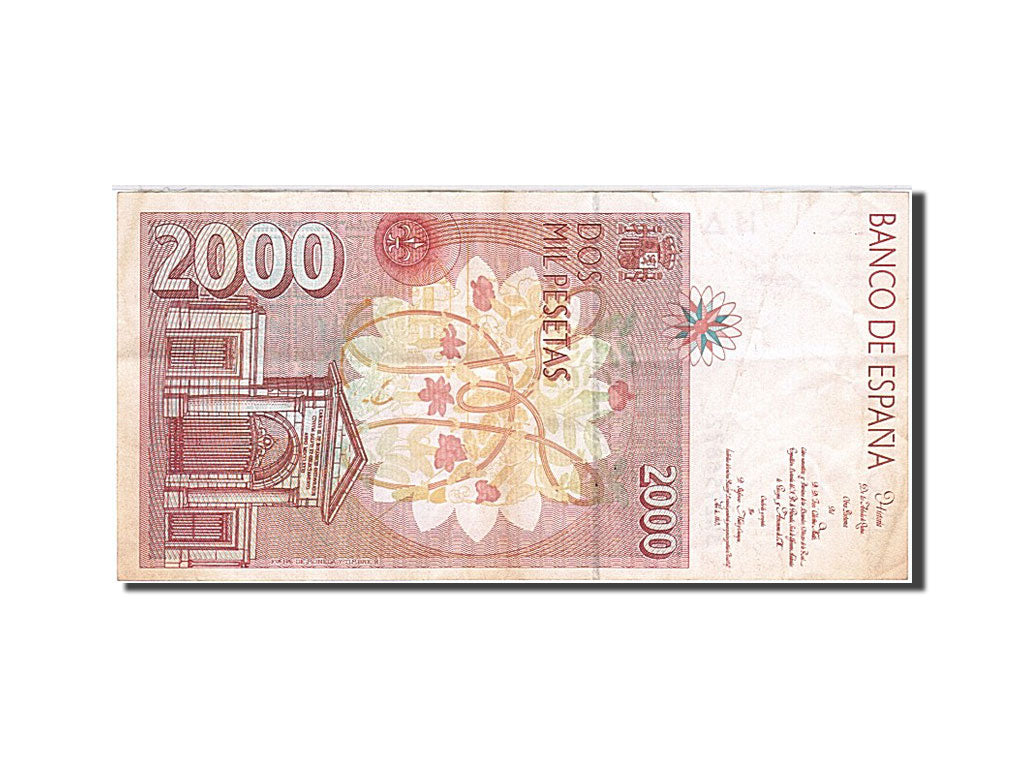 Banknote, Spain, 2000 Pesetas, 1992, 1992-04-24, EF(40-45)