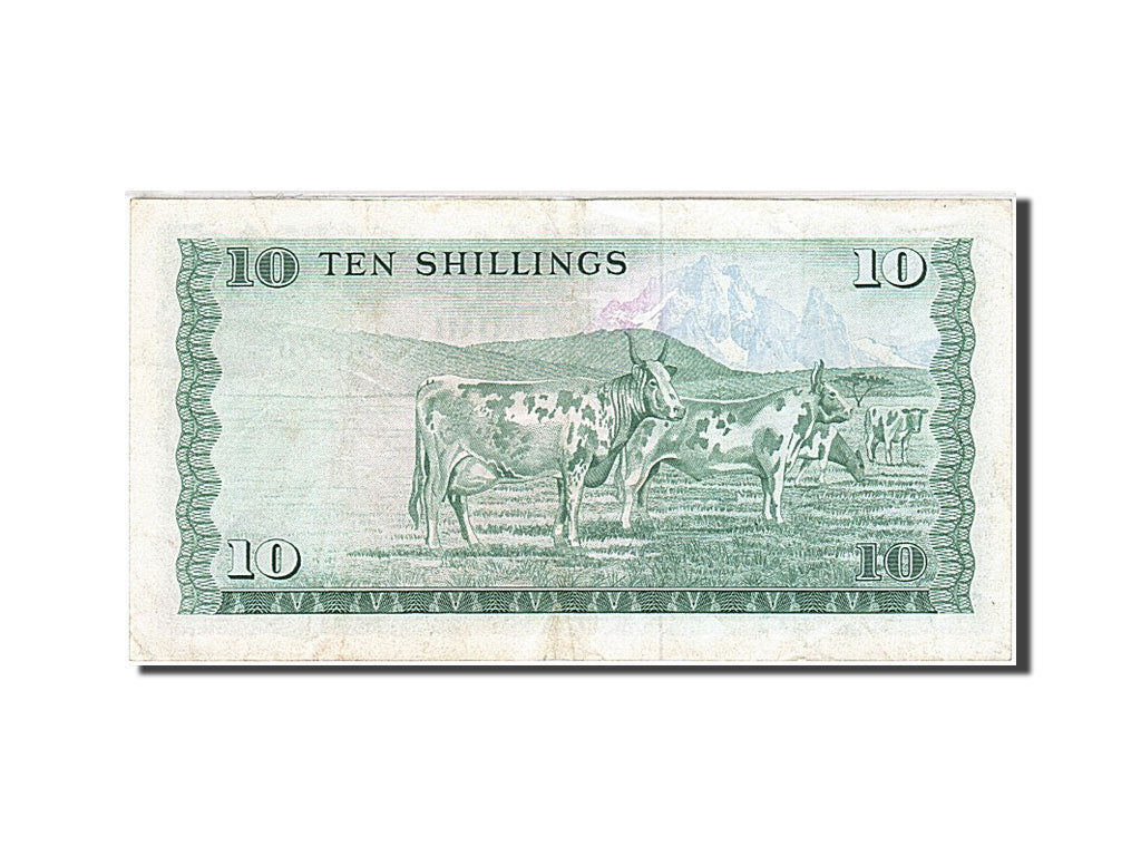 Kenya, 10 Shillings, 1977, KM #12c, 1977-07-01, EF(40-45), B/96 758876