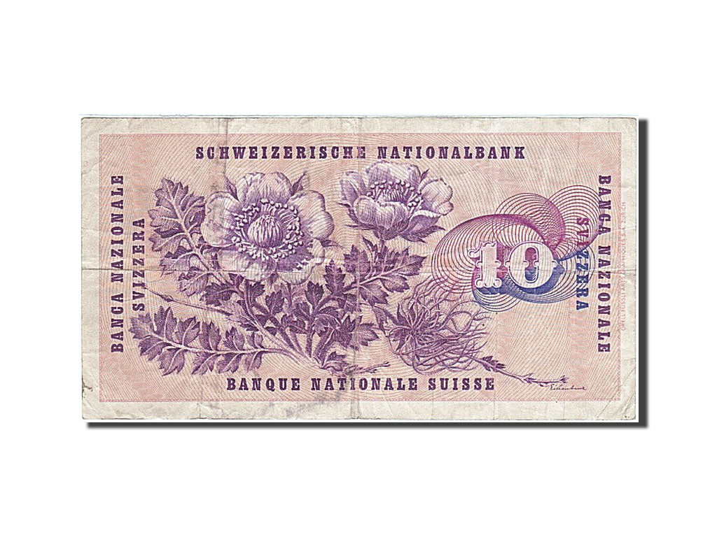 Switzerland, 10 Franken, 1973, KM #45s, 1973-03-07, VF(20-25), 84R 005188
