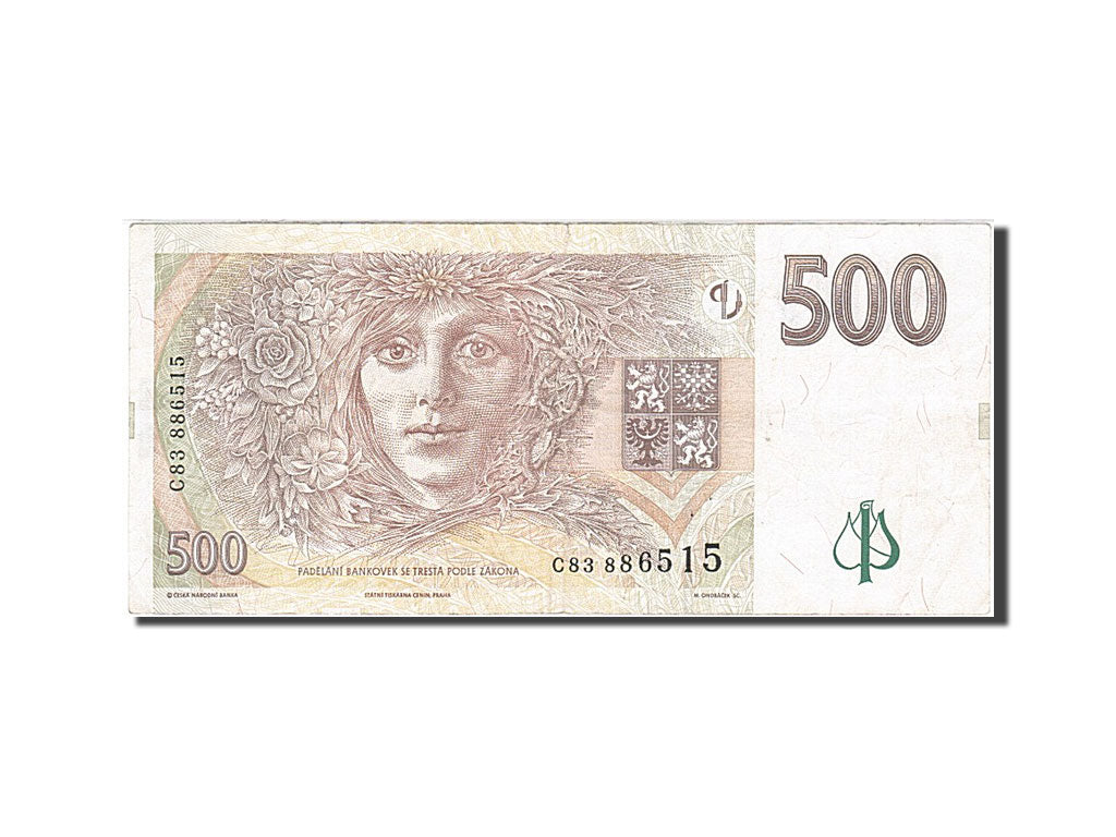 Czech Republic, 500 Korun, 1997, KM #24, EF(40-45), C83 886515