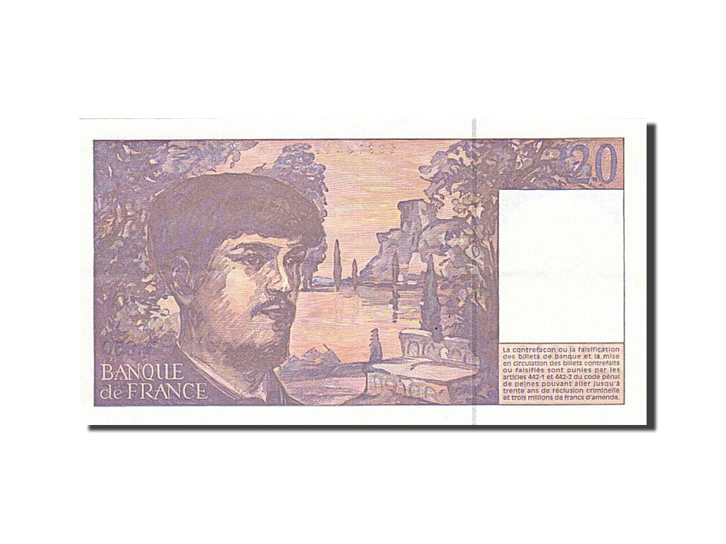 France, 20 Francs, 20 F 1980-1997 ''Debussy'', 1997, KM #151i, AU(50-53),...