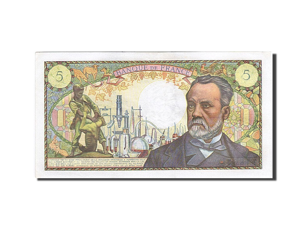 France, 5 Francs, 5 F 1966-1970 ''Pasteur'', 1969, KM #146b, 1969-02-06,...