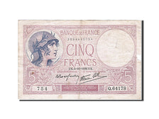Biljet, Frankrijk, 5 Francs, 5 F 1917-1940 ''Violet'', 1939, 1939-10-05, TB