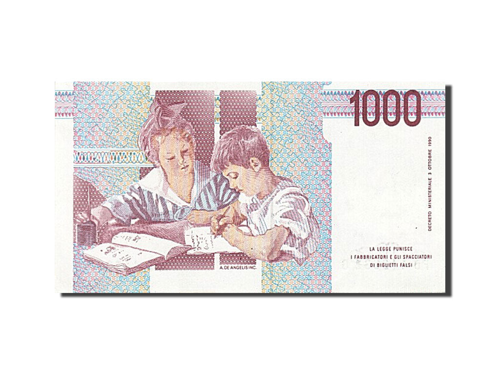 Banknote, Italy, 1000 Lire, 1990, 1990-10-03, UNC(65-70)
