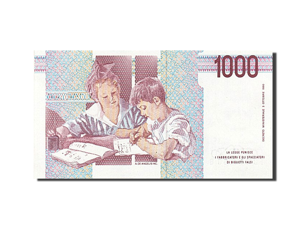 Banknote, Italy, 1000 Lire, 1990, 1990-10-03, UNC(63)