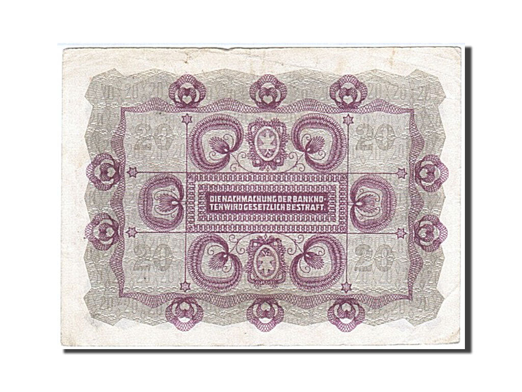 Austria, 20 Kronen, 1922, KM #76, 1922-01-02, EF(40-45), 1041 402927
