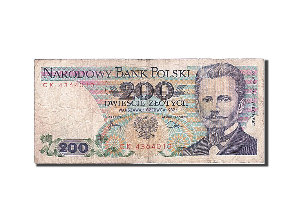 Pologne, 200 Zlotych, type Jaroslaw Dabrowski