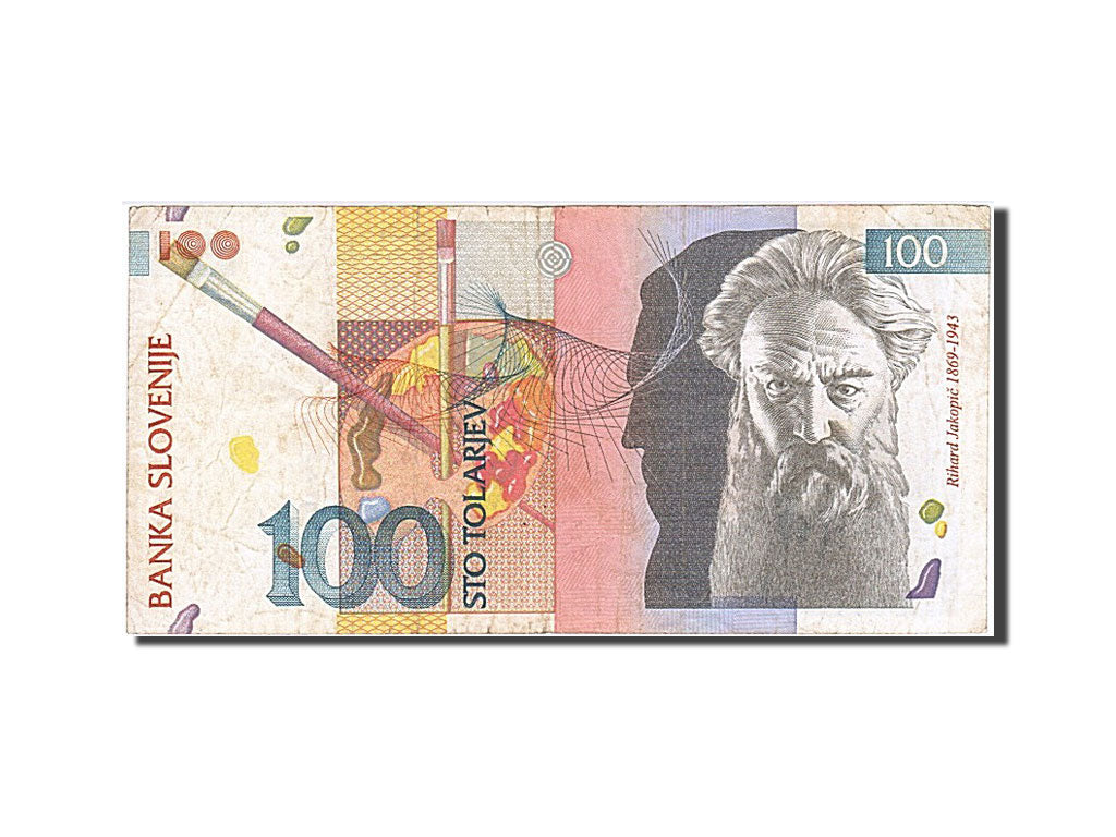 Slovénie, 100 Tolarjev, type R. Jakopic