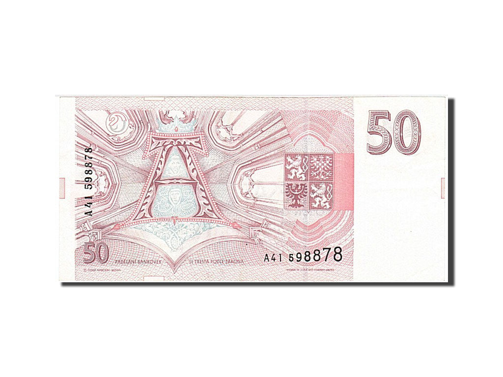 Czech Republic, 50 Korun, 1993, KM #4a, AU(50-53), A41 598878