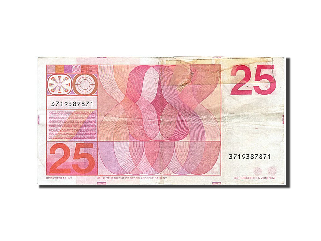 Banknote, Netherlands, 25 Gulden, 1971, 1971-02-10, F(12-15)
