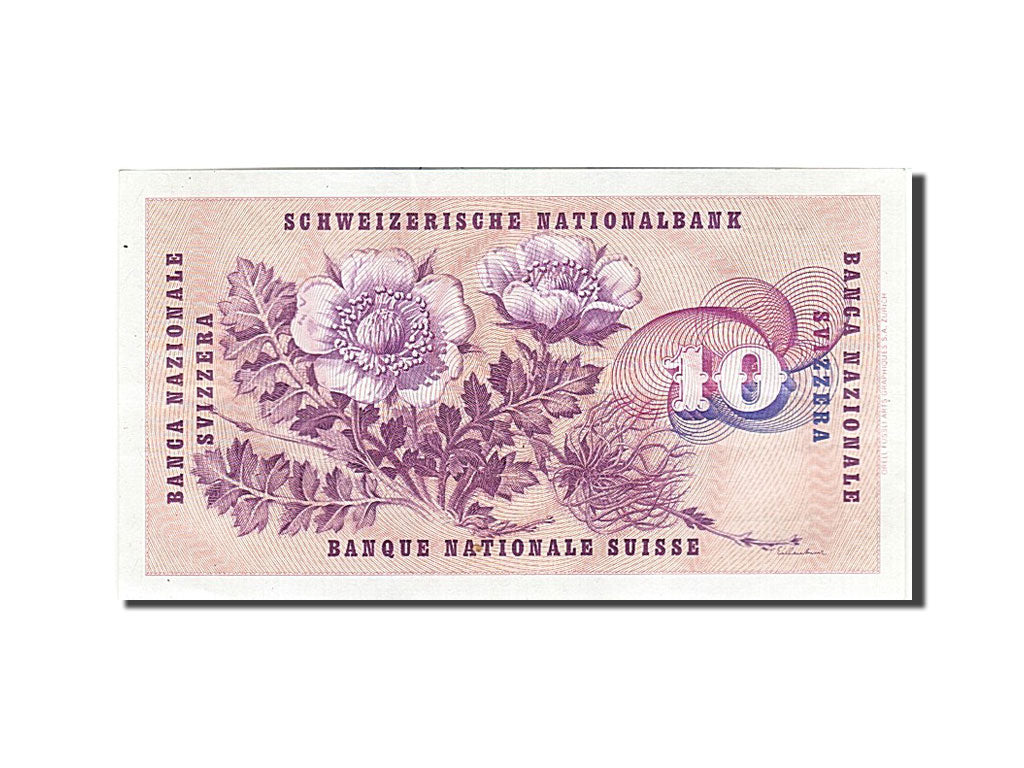 Banknote, Switzerland, 10 Franken, 1961, 1961-10-26, AU(50-53)