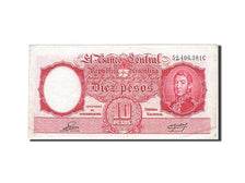 Argentina, 10 Pesos, 1942, KM #265a, AU(50-53), 52.406.381C