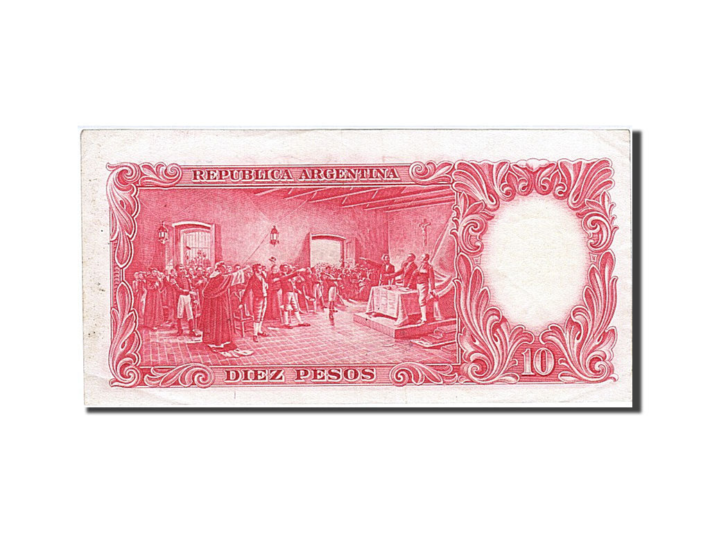 Argentina, 10 Pesos, 1942, KM #265a, AU(50-53), 52.406.381C