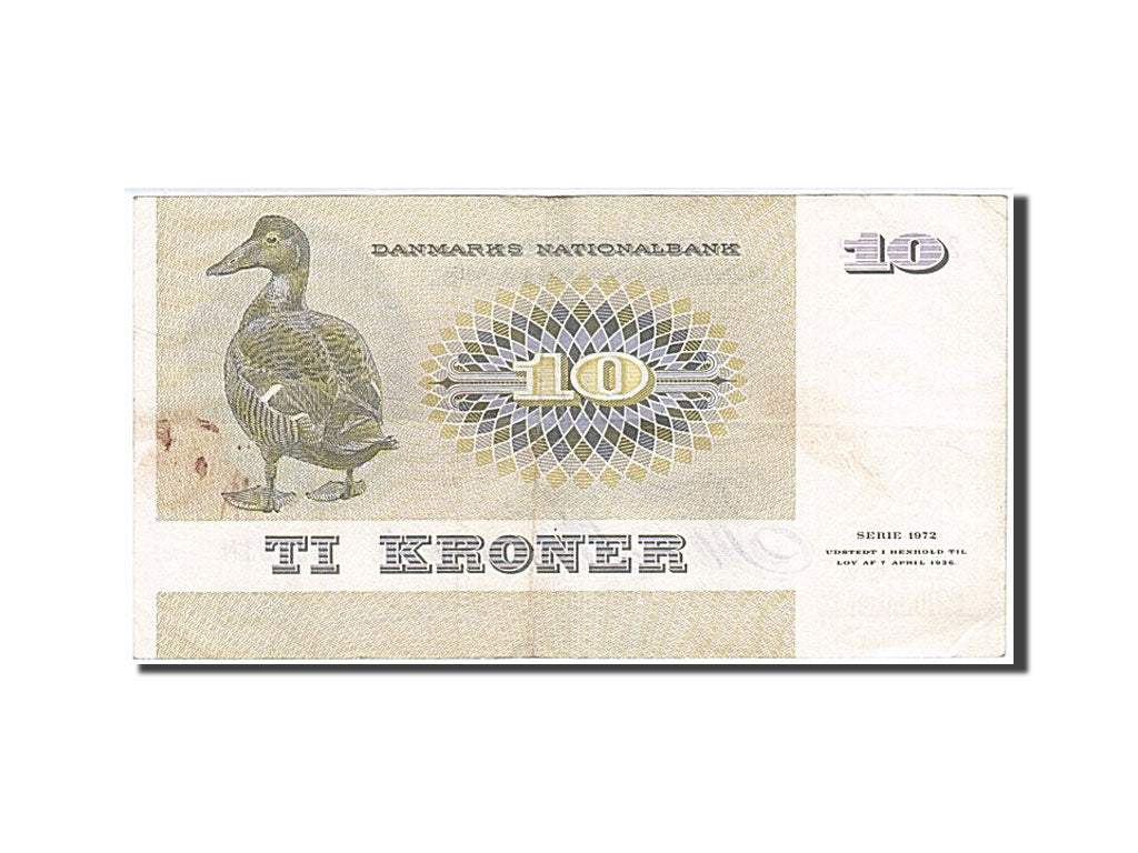 Denmark, 10 Kroner, 1972, KM #48a, VF(20-25), 3381332