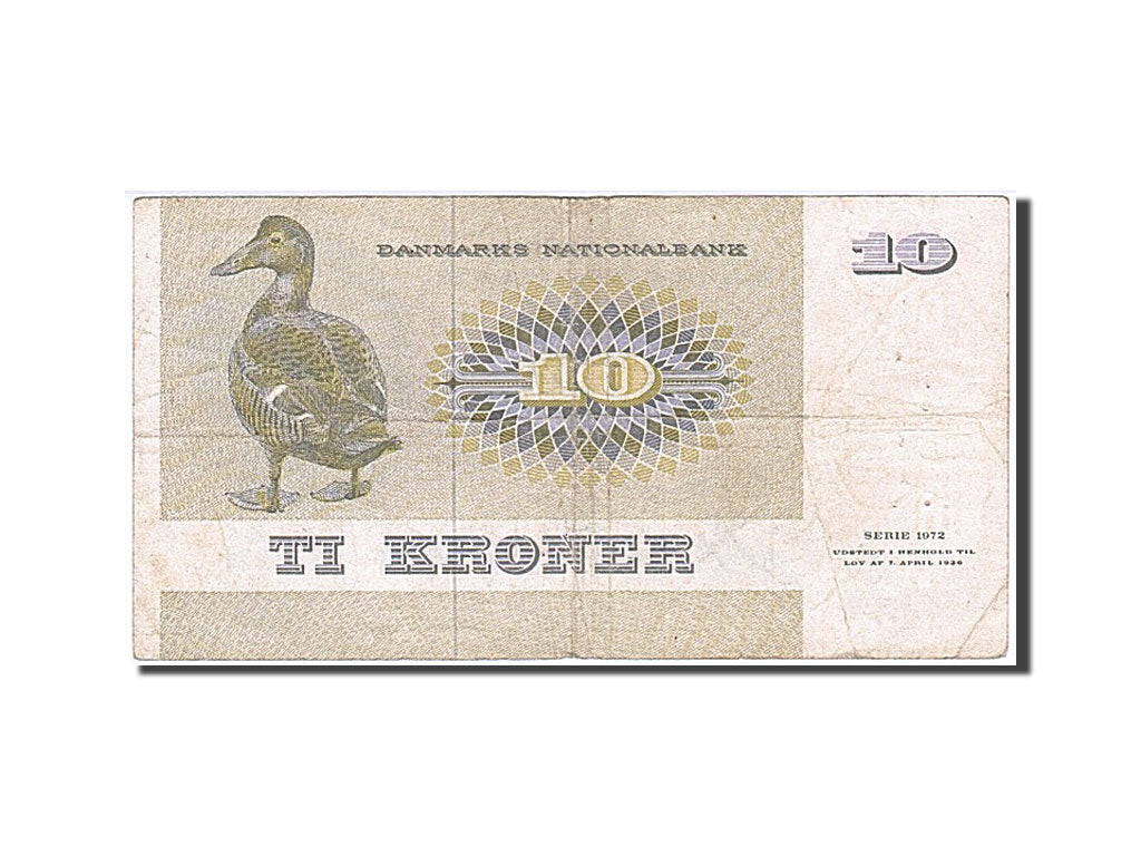 Denmark, 10 Kroner, 1972, KM #48a, VG(8-10), 9208674