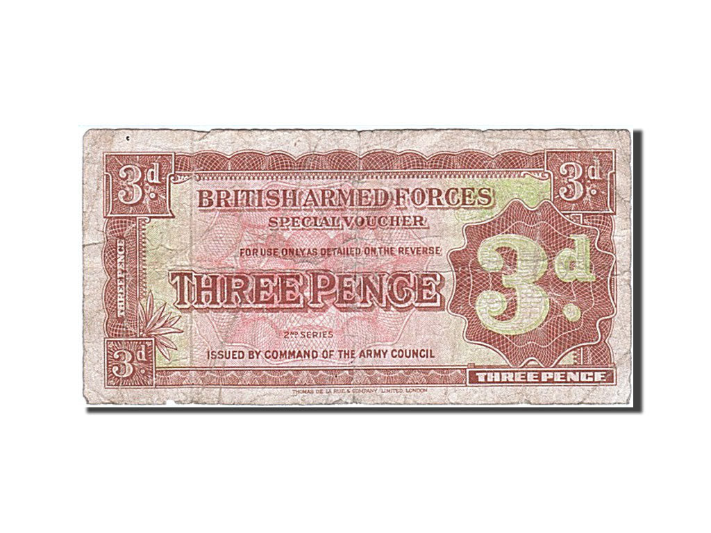 Great Britain, 3 Pence, 1948, KM #M16a, F(12-15)