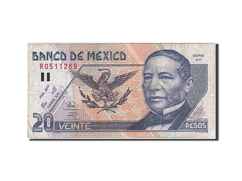 Banknote, Mexico, 20 Pesos, 1998, 1998-03-17, F(12-15)