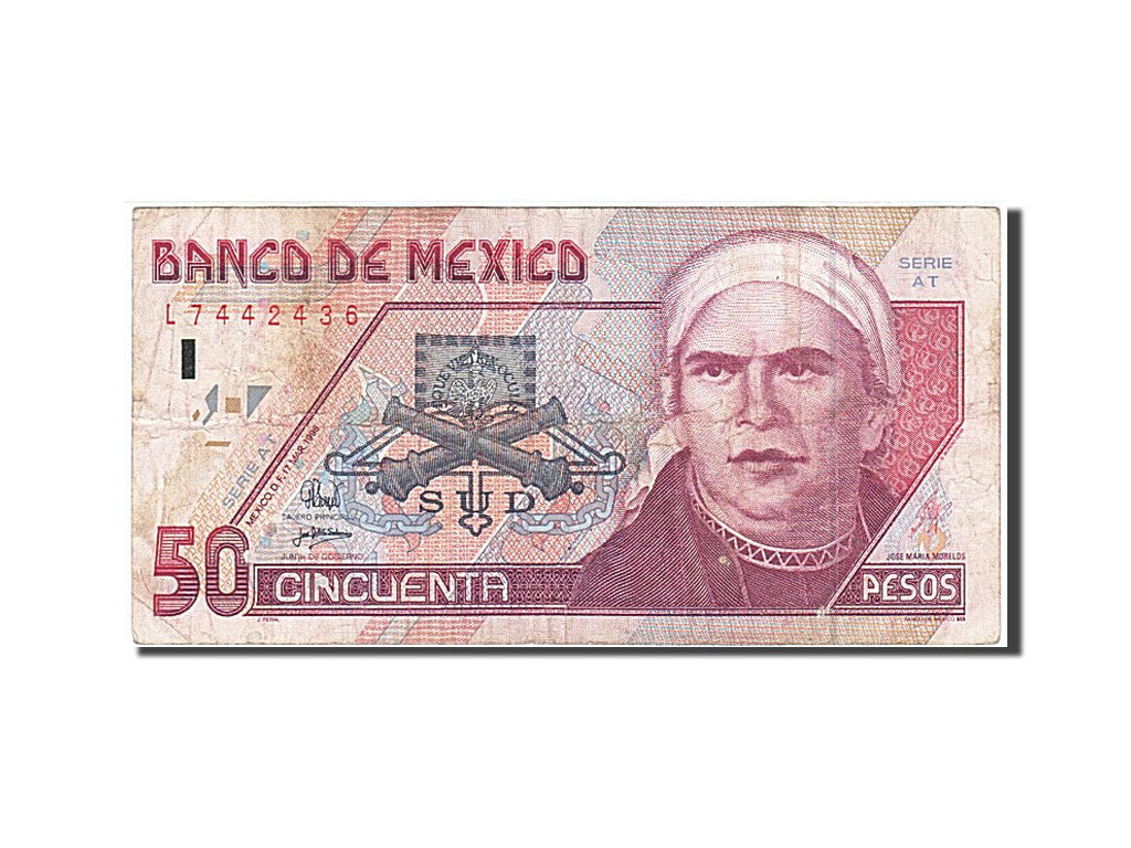 Mexique, 50 Pesos, type Jose Maria Morelos