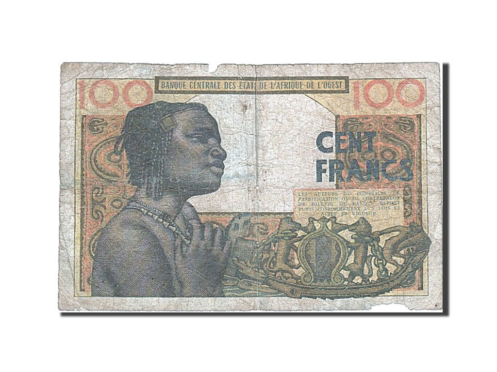 West African States, 100 Francs, 1961, KM #101Ag, VG(8-10), A 268 A