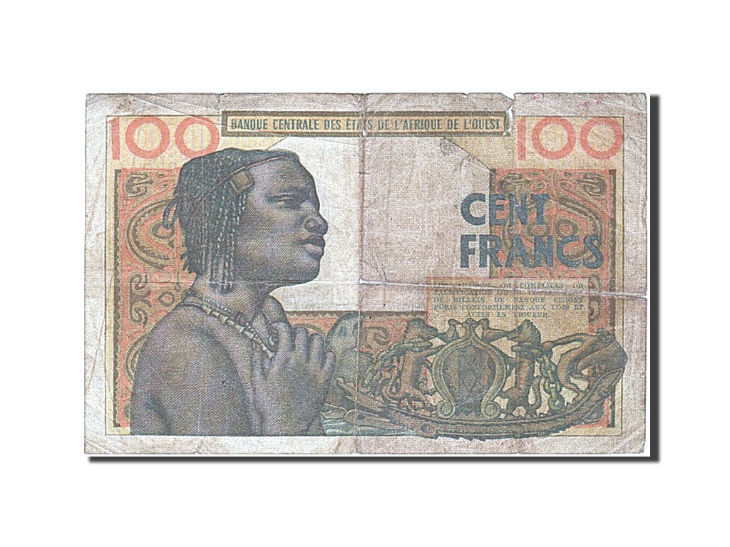 West African States, 100 Francs, 1961, KM #101Af, VG(8-10), S.239A