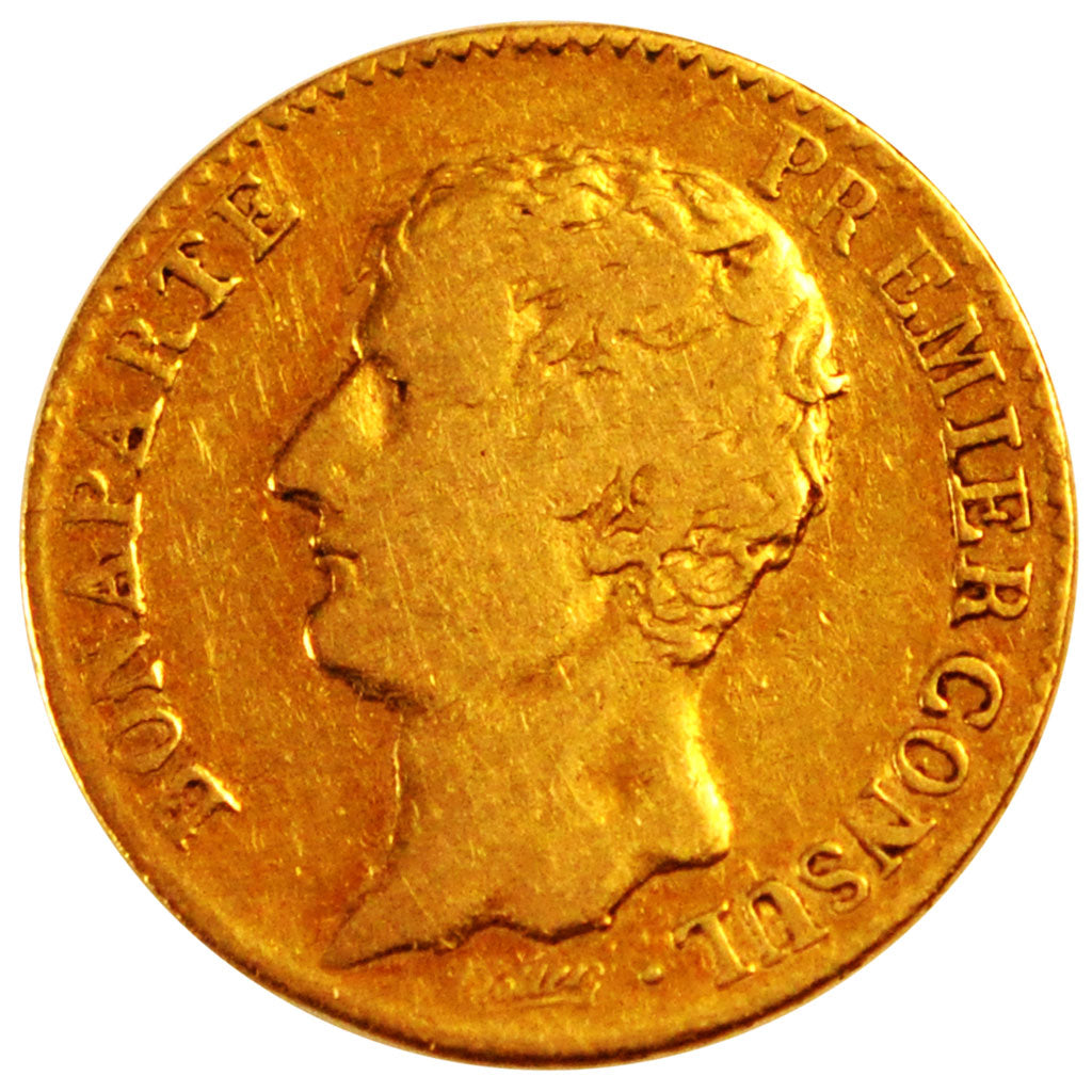 FRANCE, Napoléon I, 20 Francs, 1803, Paris, KM #651, VF(20-25), Gold, Gadoury #.
