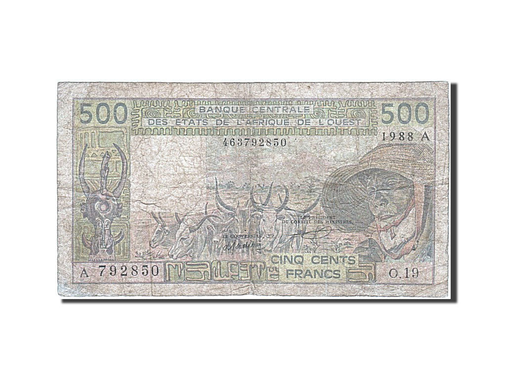 Afrique de l'Ouest, 500 Francs, type 1977-1981