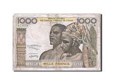 West African States, 1000 Francs, 1959, KM #103Ak, VF(20-25), J.129A