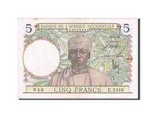French West Africa, 5 Francs, 1938, KM #21, 1938-03-10, EF(40-45), E.5318