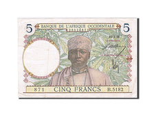 Banknote, French West Africa, 5 Francs, 1938, 1938-03-10, EF(40-45)