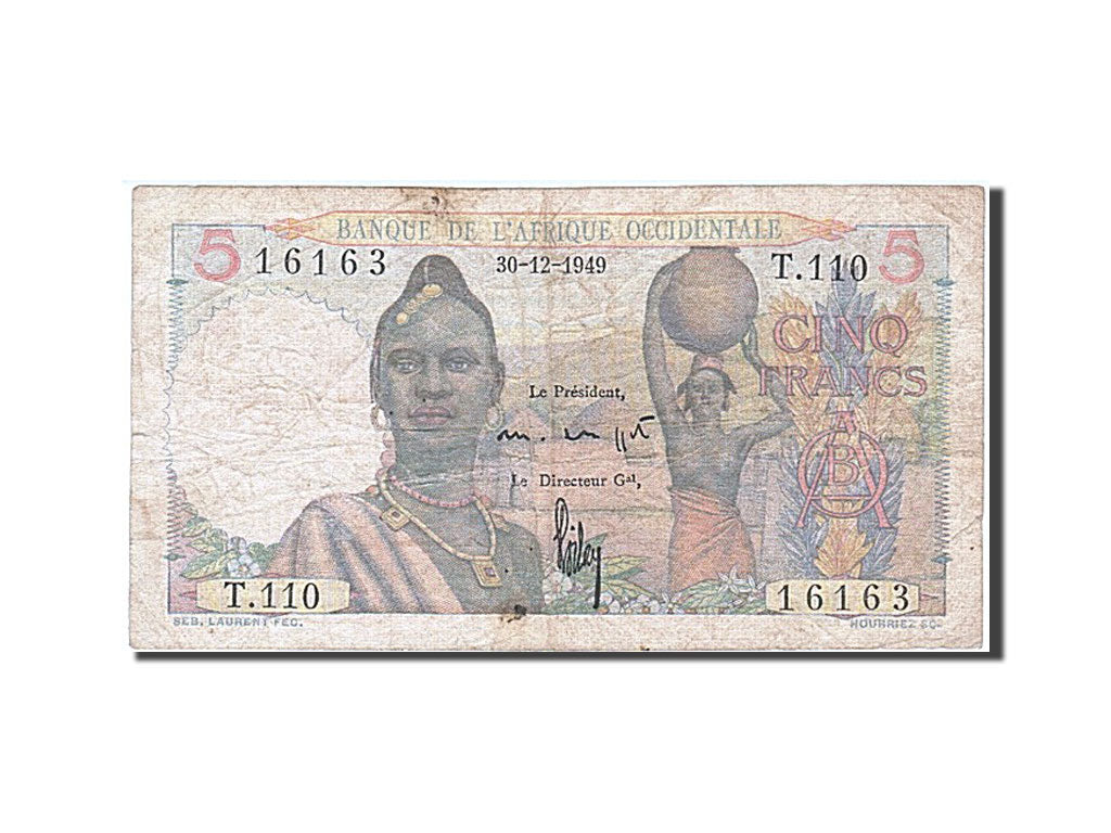 Afrique Occidentale, 5 Francs, type 1943-1948