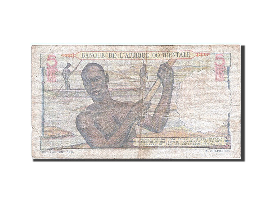 Afrique Occidentale, 5 Francs, type 1943-1948