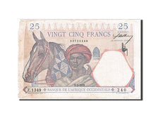 French West Africa, 25 Francs, 1939, KM #22, 1939-03-09, VF(20-25), Z.1349