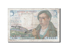 Geldschein, Frankreich, 5 Francs, 5 F 1943-1947 ''Berger'', 1943, 1943-06-02, S