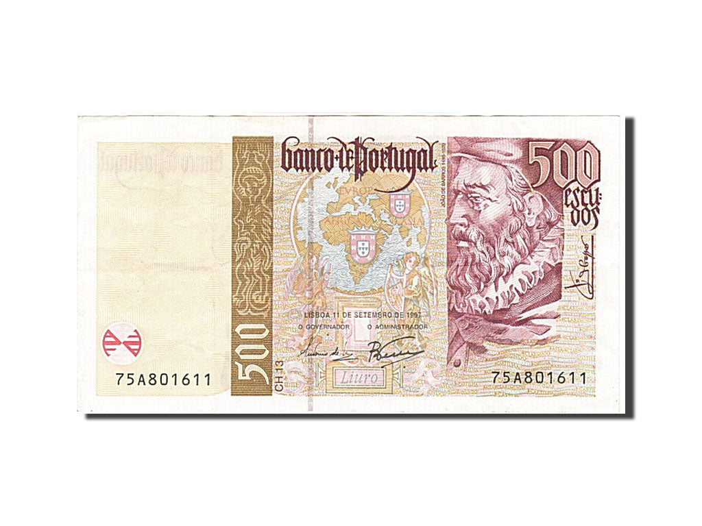 Portugal, 500 Escudos, 1997, KM #187b, 1997-09-11, AU(50-53), 75A801611