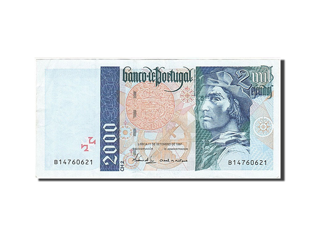 Banknote, Portugal, 2000 Escudos, 1997, 1997-09-11, AU(50-53)