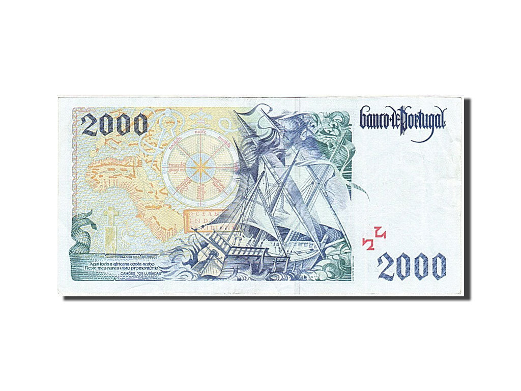Banknote, Portugal, 2000 Escudos, 1997, 1997-09-11, AU(50-53)