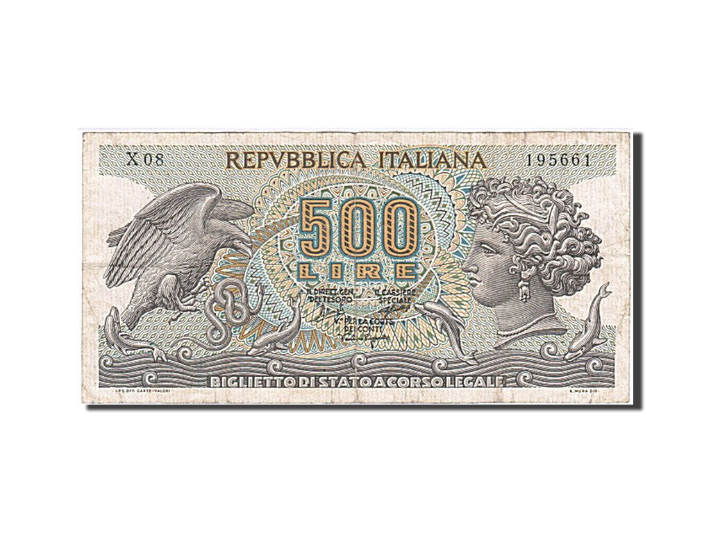 Italy, 500 Lire, 1966, KM #93a, 1966-06-20, EF(40-45), X08