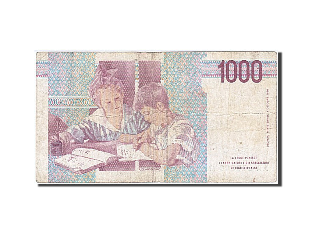 Banknote, Italy, 1000 Lire, VF(20-25)