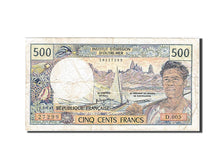 French Pacific Territories, 500 Francs, 1985, KM #1b, VF(20-25), D.005