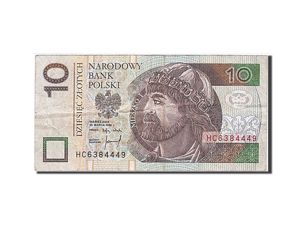 Geldschein, Polen, 10 Zlotych, 1994, 1994-03-25, S
