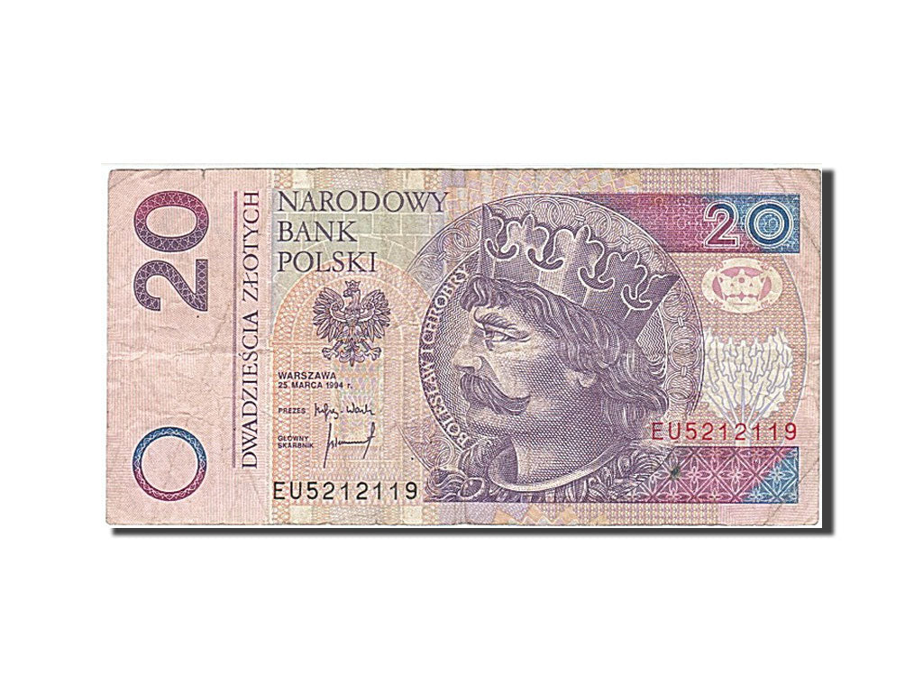 Pologne, 20 Zlotych, type Roi Boleslaw I Chobry