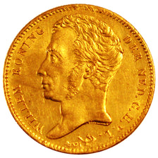 NETHERLANDS, 10 Gulden, 1840, Utrecht, KM #56, AU(55-58), Gold, 22.5, 6.72