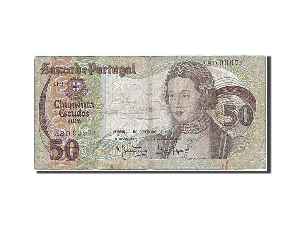 Billet, Portugal, 50 Escudos, 1980, 1980-02-01, B